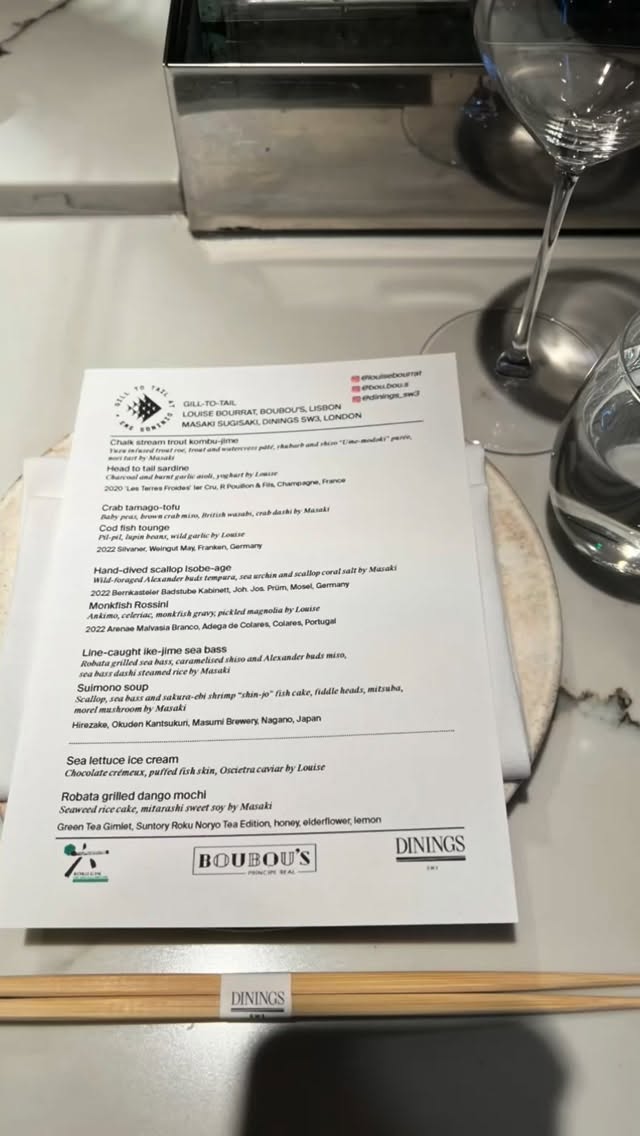 An exquisite Gill-to-tail menu @dinings_sw3 with @masaki_sugisaki and guest chef @louisebourrat
#diningssw3 #knightsbridge #tastingmenu #japanesefood #gilltotail