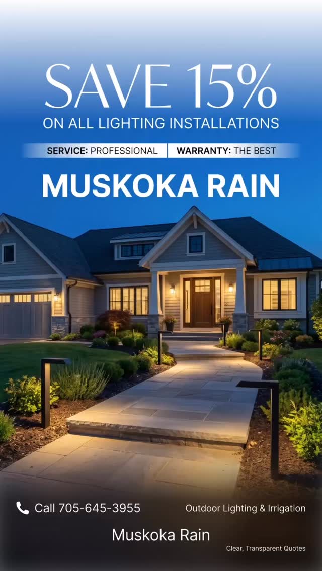 #muskokarain #muskokaoutdoorlighting #landscapelighting