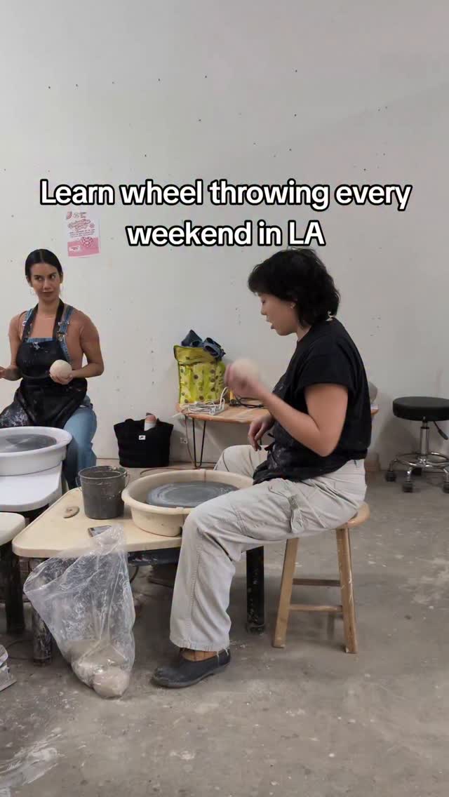 Element Art Center located in Chinatown LA 😘 Link in bio 🔗 #thingstodoinla #LA #ceramics #wheelthrowing #pottery