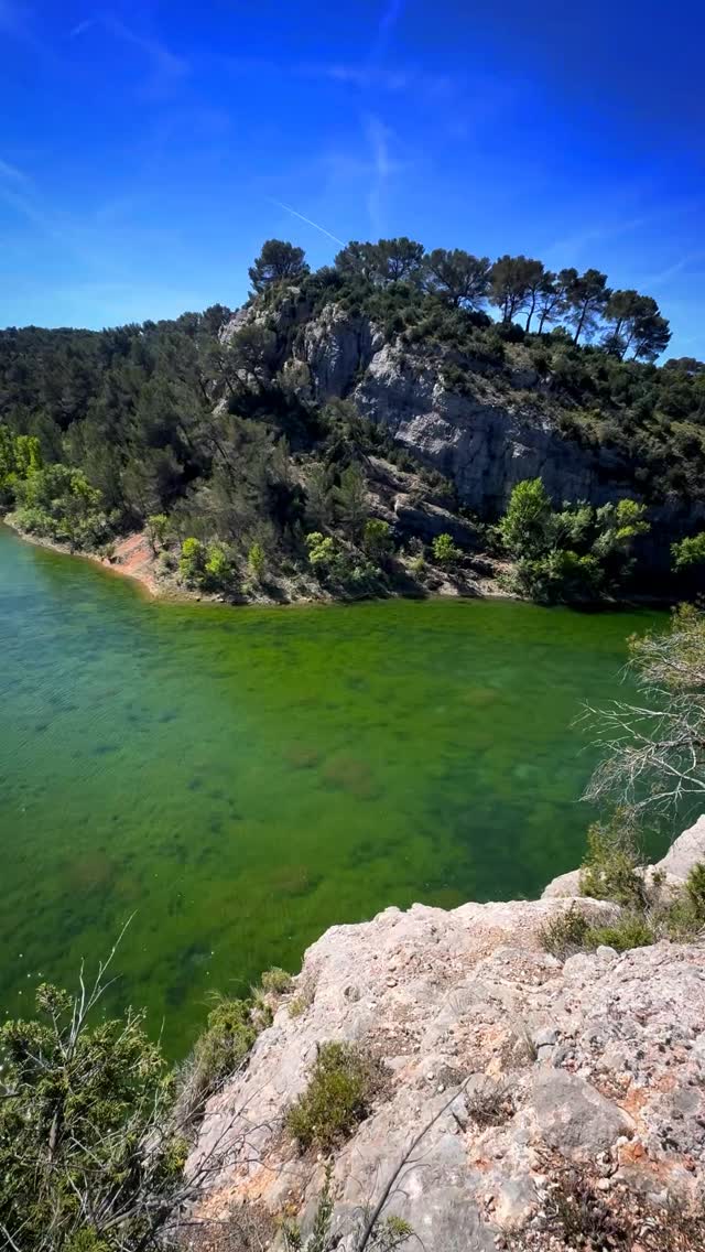 Great forest bathing in the dry National Nature Reserve of Sainte-Victoire, outside of Aix-en-Provence and only a 30 min drive from the Marseille Provence Airport. Make sure to get lost in the small web of trails between and around the lakes formed by two dams. #trail #hiking #provence