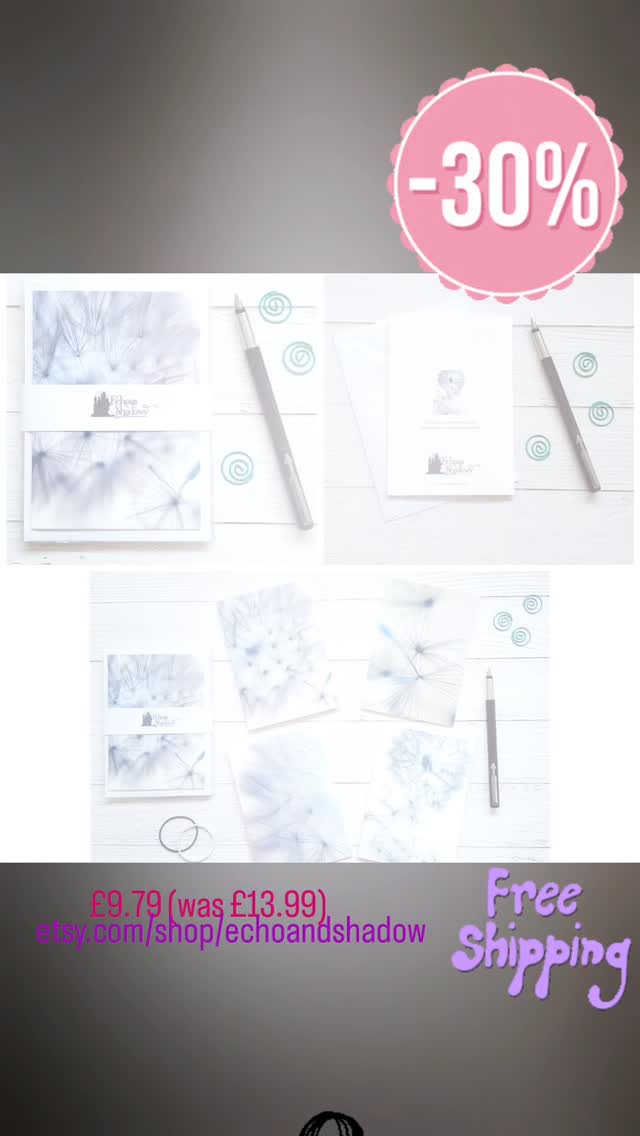 End of line BIG SALE!
30% OFF greeting card packs with FREE delivery.
Great to have in stock for all your greeting card needs, or send packs to your friends and family as gifts.
🌱 Printed on recycled card
🌿 Presented in compostable bags
Shop at etsy.com/shop/echoandshadow
Netti x
