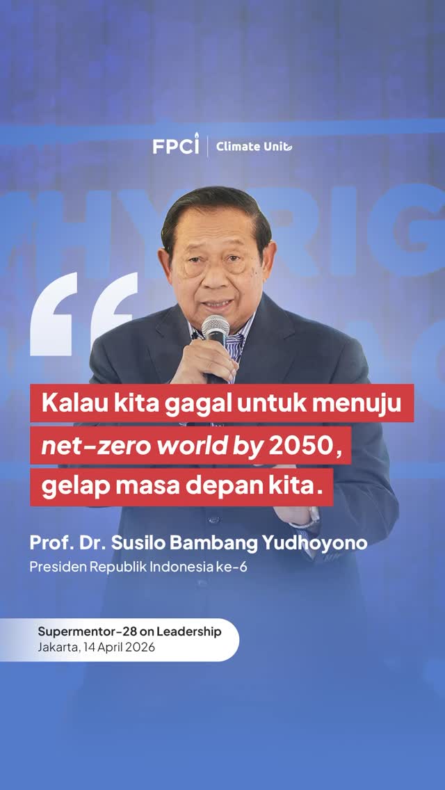 Pekan lalu (14 April 2026) melalui acara Supermentor 28 on Leadership, Prof. Dr. Susilo Bambang Yudhoyono menyoroti pentingnya mengatasi perubahan iklim dan mencapai net-zero. Tonton video selengkapnya di atas.
#netzero