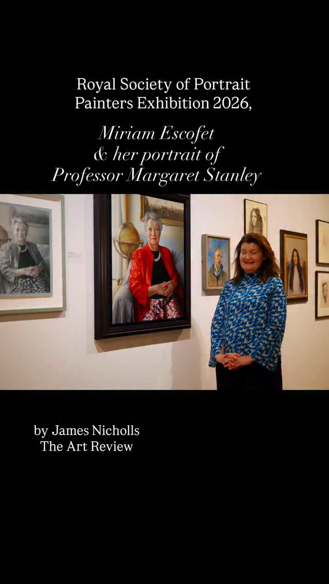 What makes a portrait truly significant?
At the Royal Society of Portrait Painters Exhibition 2026, I interviewed internationally acclaimed artist and Royal portrait painter Miriam Escofet discussing her striking portrait of Professor Margaret Stanley OBE — the pioneering British scientist whose groundbreaking HPV research helped pave the way for the HPV vaccine.
Commissioned by Christ’s College, Cambridge, the portrait honours one of Britain’s most distinguished virologists and epithelial biologists, whose scientific work has had a global impact on women’s health and cancer prevention.
In this special feature for The Art Review, Miriam reflects on the responsibility in painting a figure whose legacy has changed millions of lives worldwide.
Congratulations to Miriam Escofet and to all the exceptional artists exhibiting @royalsocietyportraitpainters Exhibition @mallgalleries London.
Exhibition continues until 19 May.
#RoyalSocietyOfPortraitPainters #ProfessorMargaretStanley #HPVVaccine #WomenInScience #PortraitPainting
