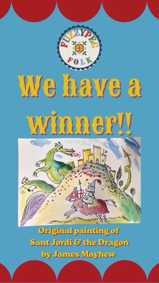 The magic FuzzypegFolk Wheel of Fortune has spun and chosen a winner!!
Actually was an app thing called Wheel of Names…
Anyway the lucky winner will now receive the wonderful original picture live-illustrated by well-known author and illustrator James Mayhew @jamesmayhewillustration
at my One Year Anniversary party.
I’ll DM the winner today to get address details for posting, so keep an eye on your messages. If you don’t hear anything from me then you have been unlucky…this time.
Big thanks to all who took part and, of course, to James for donating this fab painting.
#giveawayuk #freestuff #folkgiveaway #bungay #liveillustrator