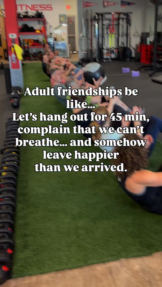 Adult friendships be likeā¦š„ŗ
āWe should hang out soonā
3 months later, still scheduling it and blaming the kids soccer games for not hanging out.
So, Letās stop talking about it and actually do it šŖ
Tag the friend youāre finally bringing to train with @steelfitnessct š