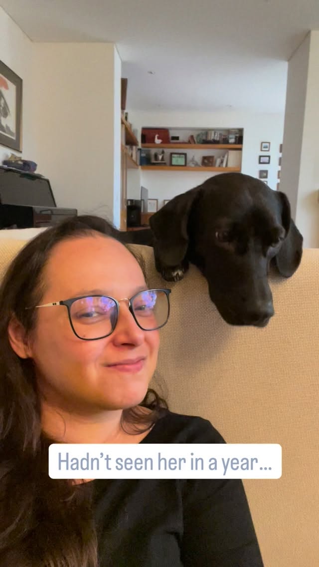 She remembered me… but she wasn’t 100% sure.
I haven’t seen Mila since she was a tiny puppy!
Today was our first reunion and watch how she’s deciding if she still trusts me 🐾
When a dog looks away or hesitates, they’re processing.
This is where most people make a mistake:
They go ALL IN with affection right away 😅
But dogs don’t build trust that way.
Instead:
🐶 I don’t invade her space
🐶 I let her come to me
And she did ❤️
This kind of bond doesn’t happen by accident; it’s a language you learn.
¡Hablemos perro! 🐾
Obediencia básica para Humanos es tu comic para entender a tu mejor amigo 💜
¡Ven a visitarnos en la FILBO!
( uno de los eventos culturales más grandes de América Latina 📚🇨🇴)
📍Encuéntranos en el Pabellón 8, Piso 2, Stand 120
Tenemos una edición especial del cómic para que empieces a entender a tu perro de verdad 📖✨
¡Pasa a saludar, conoce el cómic y empecemos a hablar perro! 🦴✨