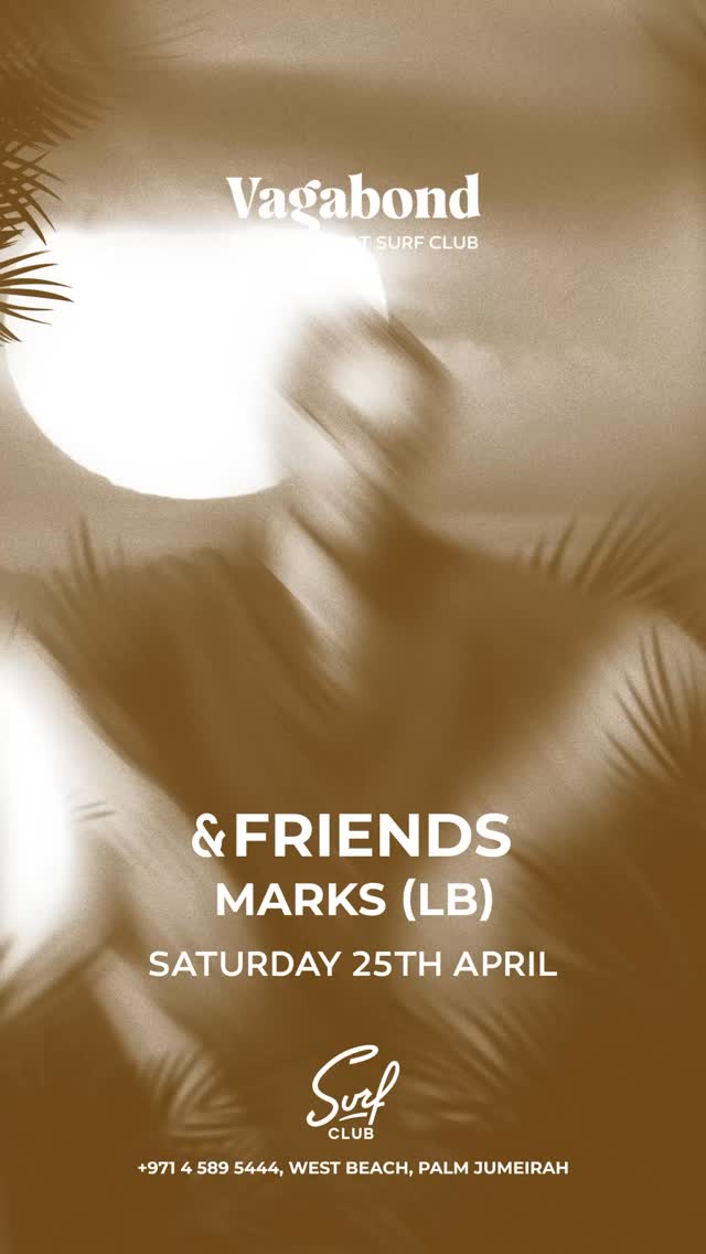 Dubai this is where Saturday lands.
@andfriendssss at Surf Club tomorrow.
If you’re going out — this is it.
#Dubai #DubaiNightlife #DubaiEvents #SurfClubDubai #PalmJumeirah #DubaiParty #DubaiClubs #VagabondDubai #DubaiDJ #DubaiMusic