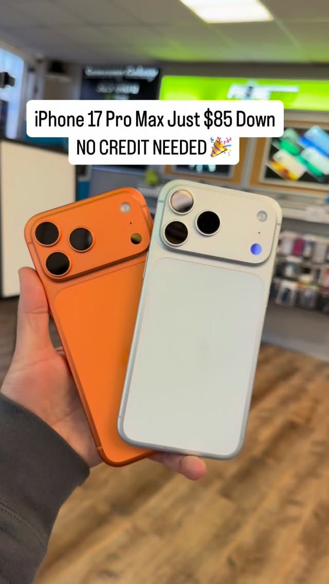 Unlocked iPhone 17 Pro Max Just $85 Down NO CREDIT NEEDED - You Can Keep Your Current Carrier and Plan! 401-563-7846 (Kafene)