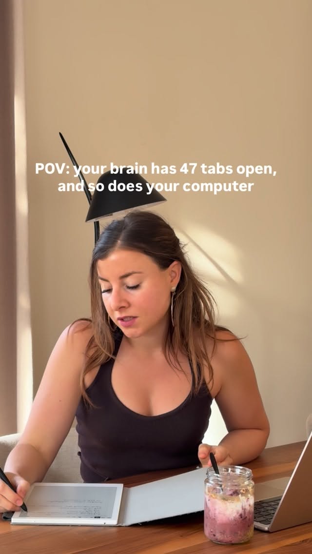 More information is not always the answer 📚
Six tabs open.
Three half-listened podcasts.
A notes app full of things you’ll “get back to.”
That’s not a focus problem 🤨
That’s what happens when your nervous system is stuck in overconsumption mode… craving stimulation to feel something, anything, while your actual energy stays flat.
→ The more overwhelmed you feel, the more you consume → The more you consume, the worse you feel.
1. Pick one thing you already know.
2. Do it for two weeks.
Comment your one thing below 👇🔥
#productivity #hormonalhealth #burnout #energy #period