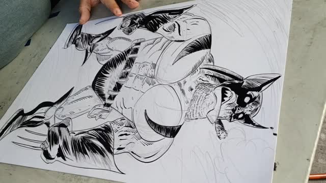 This time i did first brush and then detail with a quill, hope you like it
#originalartforsale #inkingcomics #fanart