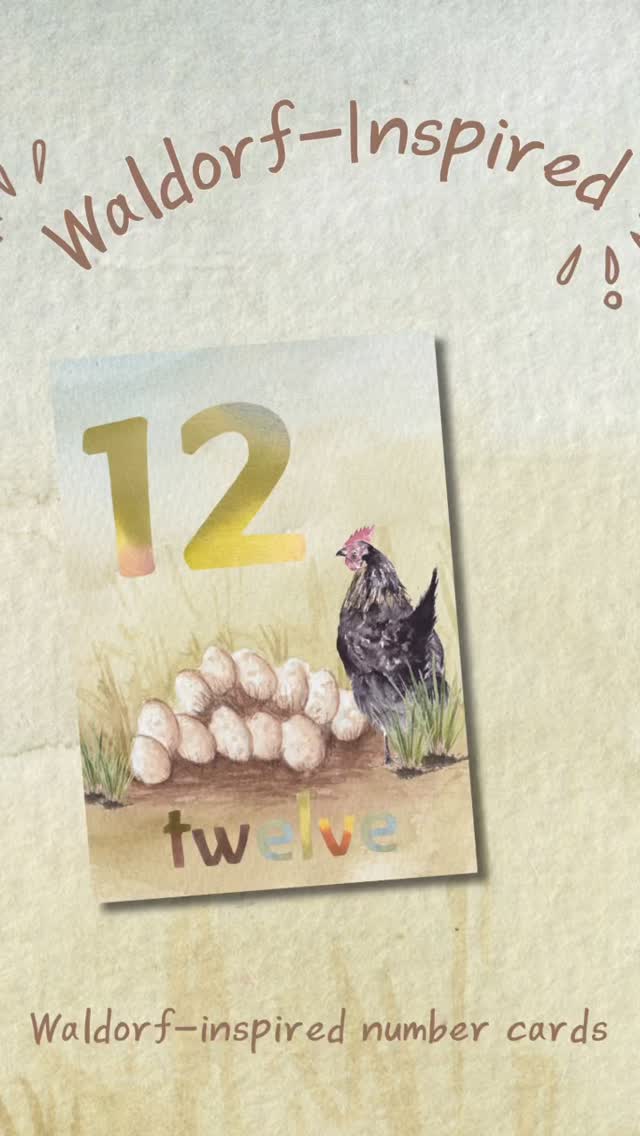 Another peek at the artwork featured on my number cards. Wishing you all a lovely Friday š #paintingvideo #waldorfart #watercolourart