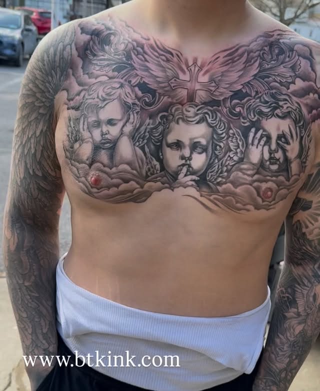 Chest plate finished. Enjoy π #btkink #genevany #billythekidmeyers #awardwinning #inkmaster