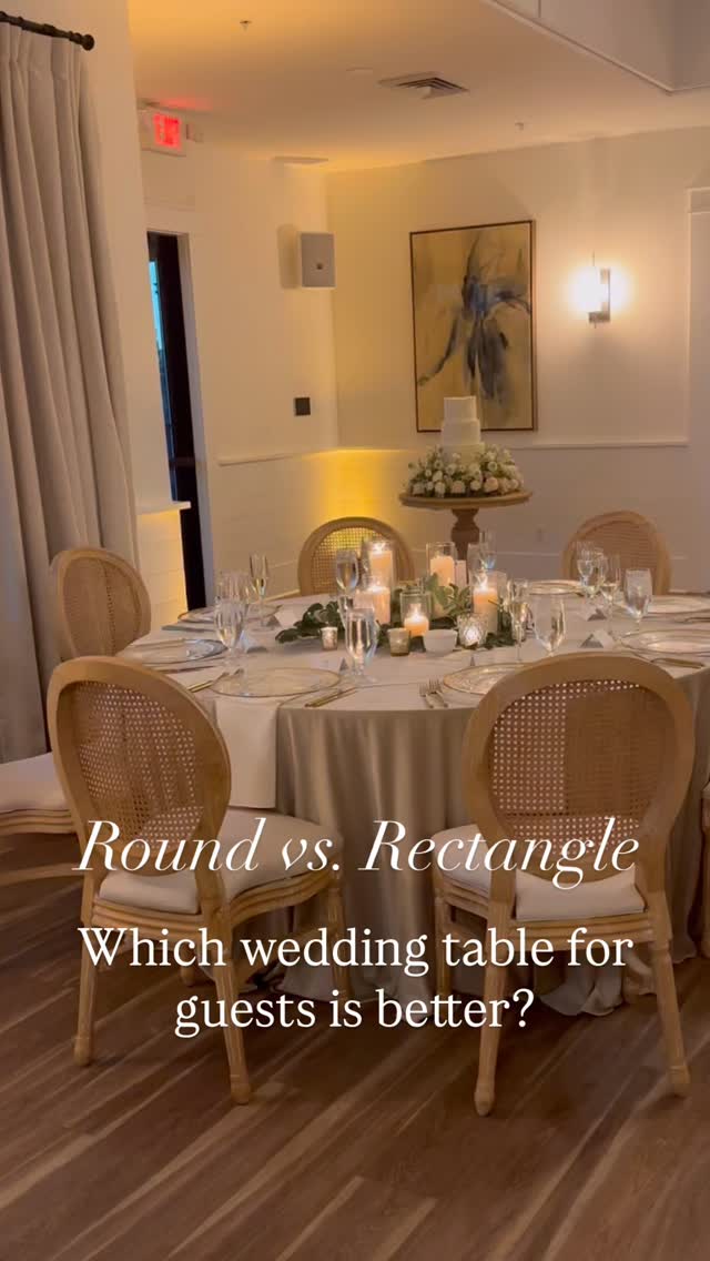 There isn’t one table shape that’s universally “better.” It all comes down to the feel of your day, your guest experience, and how your space is set up.
Round tables are better if you want:
✨ Easier, more natural conversation
✨ A softer, more classic look
✨ A more social, intimate feel
✨ A layout that works well in most spaces
Rectangle tables are better if you want:
✨ A more modern, intentional aesthetic
✨ A layout that can maximize space depending on the venue
✨ That long, banquet-style visual moment
✨ More flexibility when it comes to styling details
Choose round if guest interaction and a timeless feel matter most.
Choose rectangle if overall design, layout, and visual impact are the priority.
There’s no wrong choice, just what fits your day best.
#weddingplanning #weddingplanner #reception #wedding #weddings
