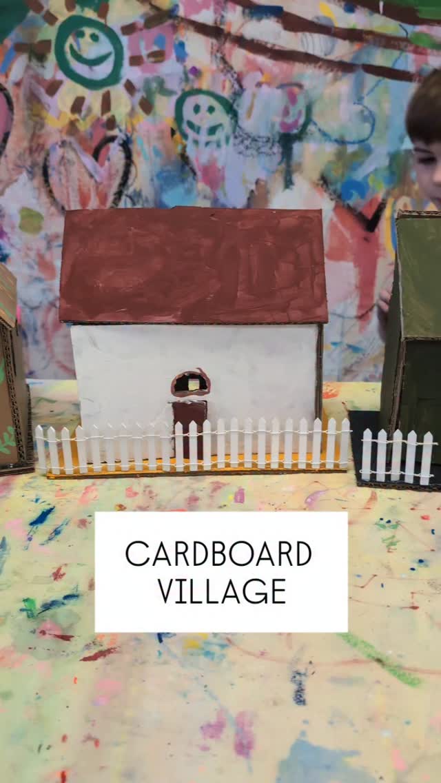 Loving our cardboard village!
Why cardboard?
Simple, accessible, and full of possibility. It invites creativity over perfection, turns ideas into 3D creations, and makes every color pop. What should we make next?