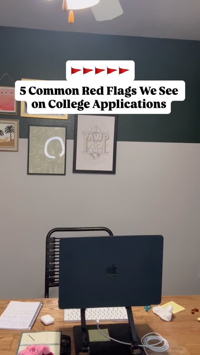 🚩🚩🚩🚩🚩
High school students, avoid these RED FLAGS:
1. Lacking a balanced college list
2. Taking as many off blocks/early release as possible
3. Having a lack of consistency/purpose regarding extracurriculars & free time in general
4. Writing about your potential major in your personal statement
5. Not challenging yourself in areas of interest
We’ll unpack each of these (& more!) in our upcoming reels series.
College admissions experts, what did we miss? Share one of your college app red flags in the comments!
#admissions #collegeapplications #redflags #highschool #studentsupport