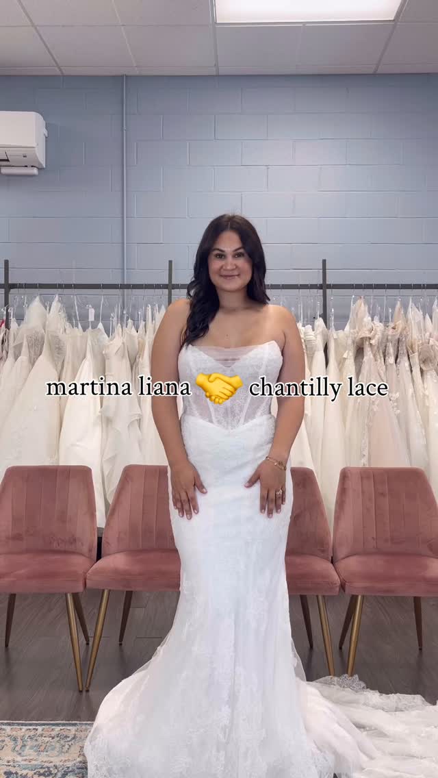 We loooooove Chantilly lace around here- and so does Martina Liana! If you want a mix of timeless, soft, romantic, and a little sexy, try Chantilly! ✨
Time is running out to book an appointment for our Martina Liana Designer Preview show happening this Friday, 5/1 until Sunday, 5/3! This is your chance to get a sneak peek at new gowns for the upcoming season, plus the opportunity to get a discount on your gown! Use the #linkinbio to snag a spot before they’re all gone! 🤍
#jaimebridal #weddingdressinspo #martinaliana #trunkshowweekend