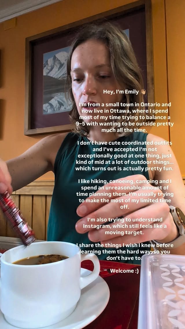 Hello to the new people here ☺️👋🏼
This felt like a good time to (re)introduce myself
#womenwhohike
#outdoorwomen
#canoetripping
#hikingadventures
#type2fun