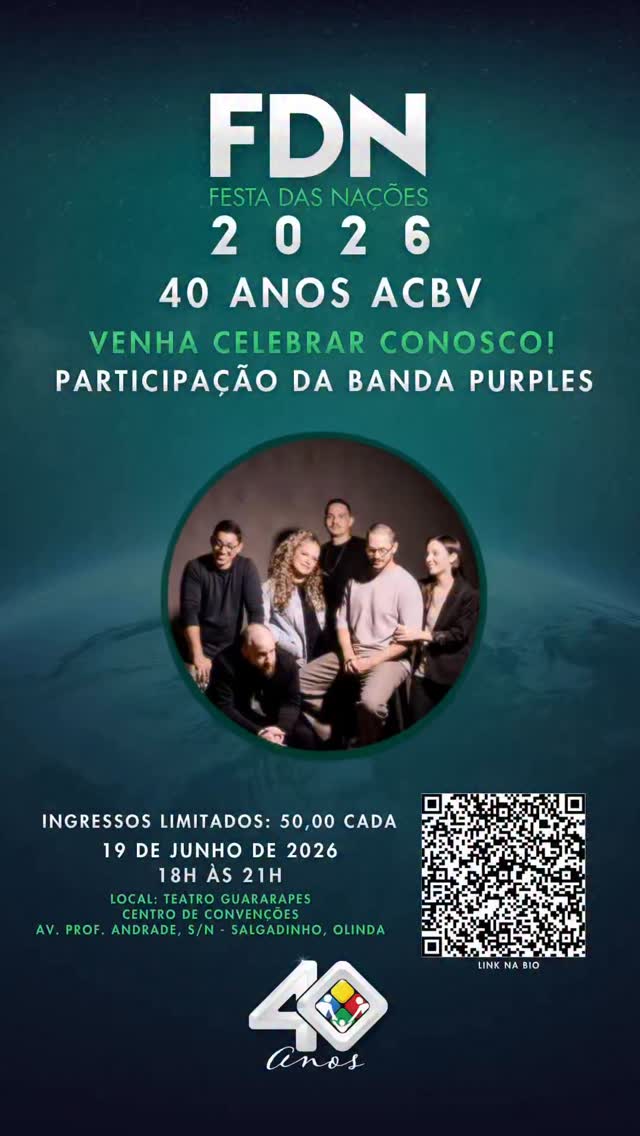 Nossos alunos estão imersos nos preparativos para a Festa das Nações – ACBV 40 Anos, e o resultado dessa dedicação você confere neste vídeo!
Celebramos as diferenças das nações com o propósito de formar cidadãos que olham para o mundo com amor e responsabilidade cristã.
Se você faz parte da trajetória de 40 anos da nossa escola — como ex-aluno, funcionário ou família parceira — venha celebrar conosco a soberania de Deus sobre todos os povos.
Acesse o link na nossa Bio e confira as informações completas!
#FestaDasNaçõesACBV #40Anos #academiacrista