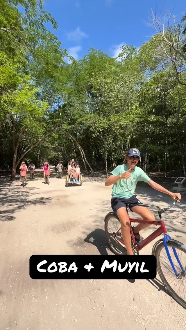 Two Swiss families reached out a few weeks ago to chat about their interests and then chose one of six suggestions put forward by Senor Travel Bug. They ended up, with their two 13-year olds, cycling among 1,400 year-old pyramids on the jungle , climbing a 42 metre high pyramid, eating a traditional Yucatecan lunch by a lake, then visiting a Mayan port city and finally floating along a 1,200 year old Mayan canal on one of Mexico’s largest biosphere natural reserves. What a day! #mexico #history #travel #experiences #cycling