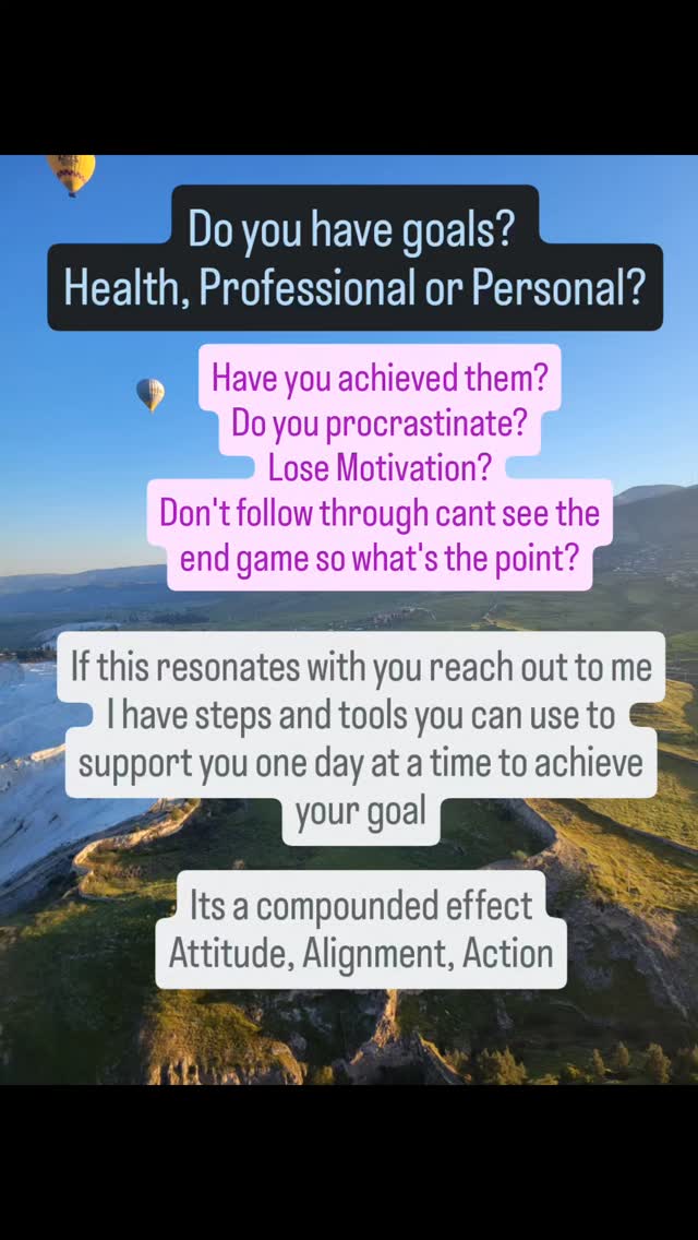 Do you have a goal you want to achieve Personal, Professional or Health?
However, to date you decided not to pursue it becuase it seems out of reach or what's the point that's for other people not me.
Maybe you procrastinate and say il start tomorrow yet tomorrow comes another day passes and you still haven't started.
Well if this is you and your ready to make the decision to make the choice that today is that you want to take the step that brings you onto the path of finally going after what you want to achieve reach out to me.
I was once on like this know what I wanted everyday I allowed fear and what ifs to hold me back, then one day that all changed with the steps and tools I use now daily and its changed my life on all levels Health Professional & personal.
I now impact peoples lives daily achieving there health, professional and personal goals.
It doesn't matter where you are right now know that if you work on your Attitude, Align with what you want and take Action you can will succeed.
I have the steps and tools if this resonates with you.
Dont wait another day to start living your best life.
If you want to see the proof and that it works reach out. Book A Discovery Call
https://www.dkholistictherapies.ie/coaching-pathtoachievement
#dkholistictherapies
#powerofselfbelief
#mindsetmatters
#powerofthemind