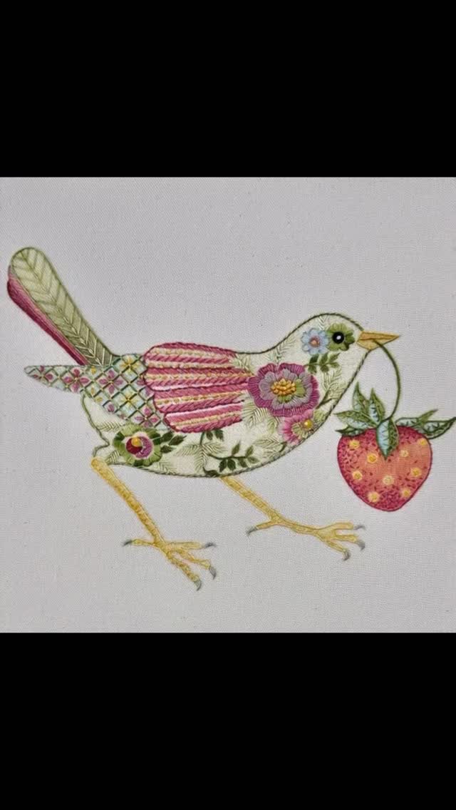 Isn’t ‘Springtime Strawberry Thief’ a joyful design! I will be teaching this surface stitch project at Higham Hall in late July. We have sold out and I am really happy to announce that there is another class being held in December for our patient wait list attendees … yay! I love the Northern Lakes in wintertime 🗻🙏🏼🪡#nicolajarvisstudio #springtimestrawberrythief #williammorris #highamhall