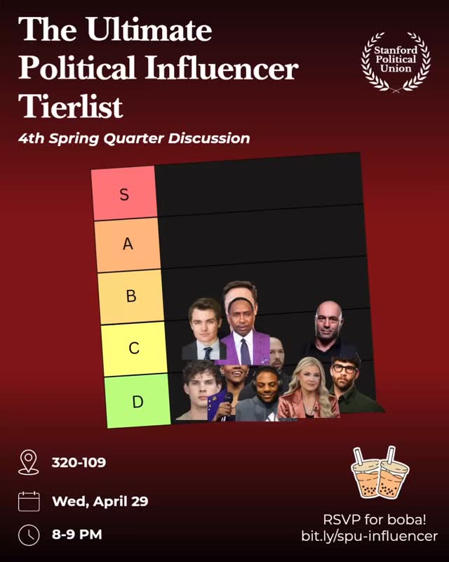 Join SPU on Wednesday, April 29 in 320-109 to discuss political influencers and their impact in shaping public opinion. —> RSVP: https://bit.ly/spu-influencer