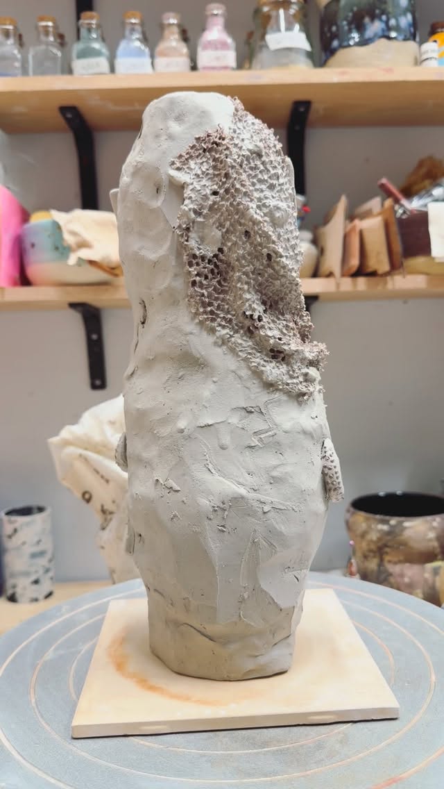 This was supposed to be one thing… and then it absolutely was not 😂 At this point I’m just the assistant along for the ride 🐙
Sea Mix @seattlepotterysupply
#funwithclay #sculpture #art #surrealism #charlestonsc