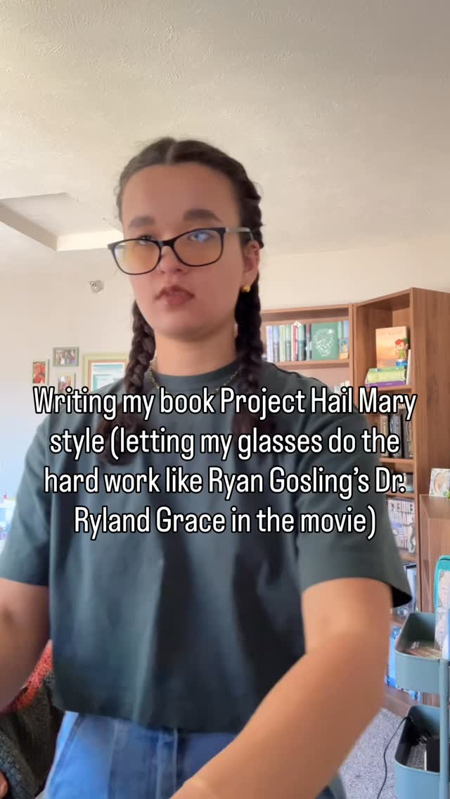 I was mesmerized the whole movie
Admission: I did not read the book—I went straight to the theater 😅
Hi, I’m Megan! I’m an agented author on sub with a YA fake dating romance. I love chatting books—including the behind the scenes of how they’re made. Nice to meet ya!
#booktok #projecthailmary #amwriting #writertok #yaauthor young adult author, writing desk, writing humor, novels