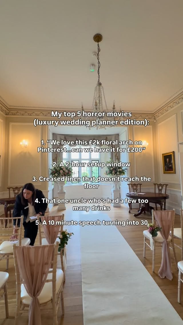 A little humour, but also a little truth
And honestly, I could write 10 more of these without even trying!
From guiding couples early in the planning so expectations and budgets actually align, to quietly fixing everything behind the scenes on the day…that’s exactly what I’m there for.
So your wedding feels seamless, not stressful 🤍