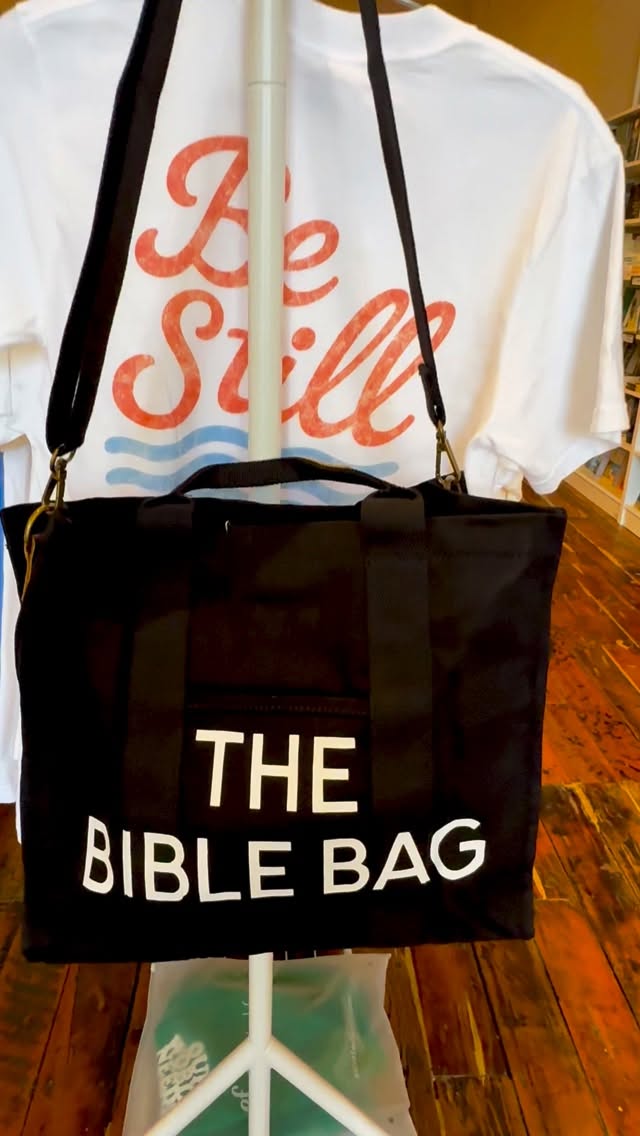 I love this Bible bag!! Carry this around as a witness! Yes that’s right I love Jesus!!! In store and online in BIO link. #illuminatethetruth #christianbookstore #downtownfargo #biblebag bag