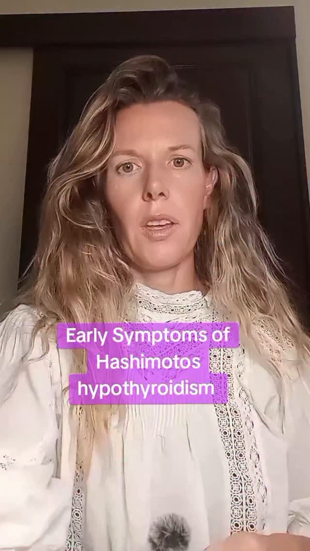 I had a feeling I had thyroid problems years before I was diagnosed with Hashimotos hypothyroidism because my thyroid antibodies were not being checked. My TSH looked normal on blood work, but my body was starting to attack my thyroid gland and it was not being picked up on blood work. These were some of the early signs and symptoms of Hashimotos hypothyroidism I experienced. #hashimotos #thyroidsymptoms #hashimotossymptoms #hashimotosthyroiditis #signsandsymptoms