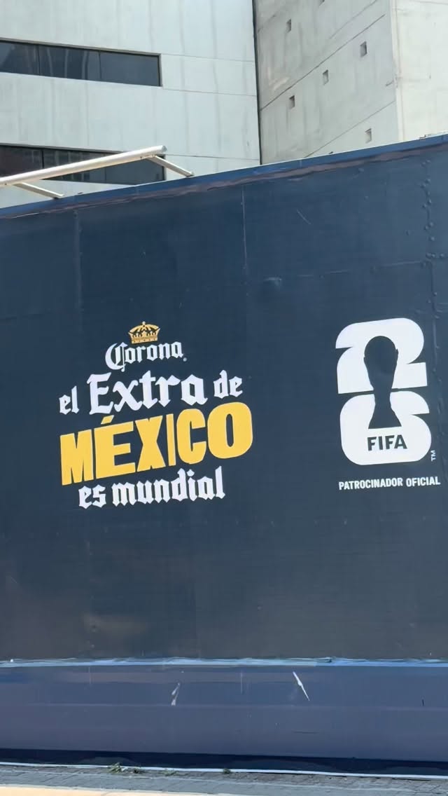 A second video from Mexico City this weekend showcasing the commercial opportunities companies see from Mexico hosting the World Cup. There are of course the official sponsors, but also Mexico football team clothes for your dog, sexy underwear for your man, a department store, sauces, paint and hot chocolate all alluding to football without being official. Check out how Mexico City looks in this video and the last posted yesterday. #worldcup #mundial #cdmx #football #fifa