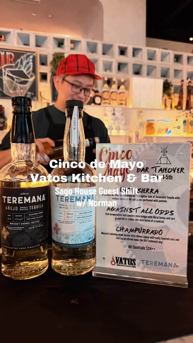 Huge shoutout to the teams at Vatos and Sago House for coming together for the Cinco de Mayo guest shift at Vatos this week. Norman was crushing it behind the bar with his Teremana cocktails and we couldn’t resist getting some Vatos tacos. Thanks to everyone who came down and supported on Monday & Tuesday 🙌