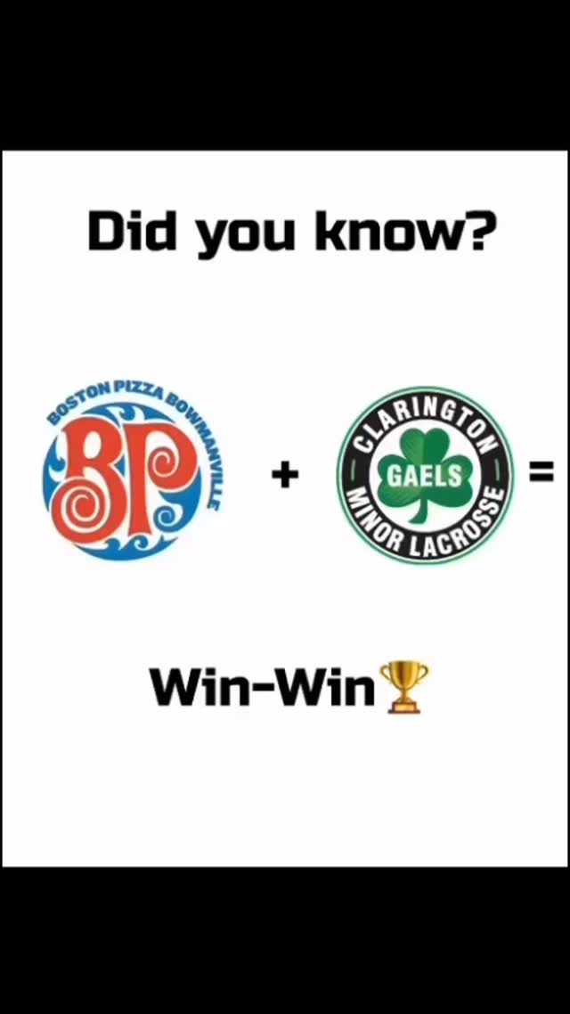 🍕 CMLA families — don’t forget to support the businesses that support us!
When you visit Boston Pizza Bowmanville, just write “CMLA” on your receipt and drop it in the clear box at the front. Boston Pizza gives 10% back to CMLA!
Thank You @bp_bowmanville 🙏
#BostonPizzaBowmanville #SupportLocal #CommunitySupport #GaelsLovesBP