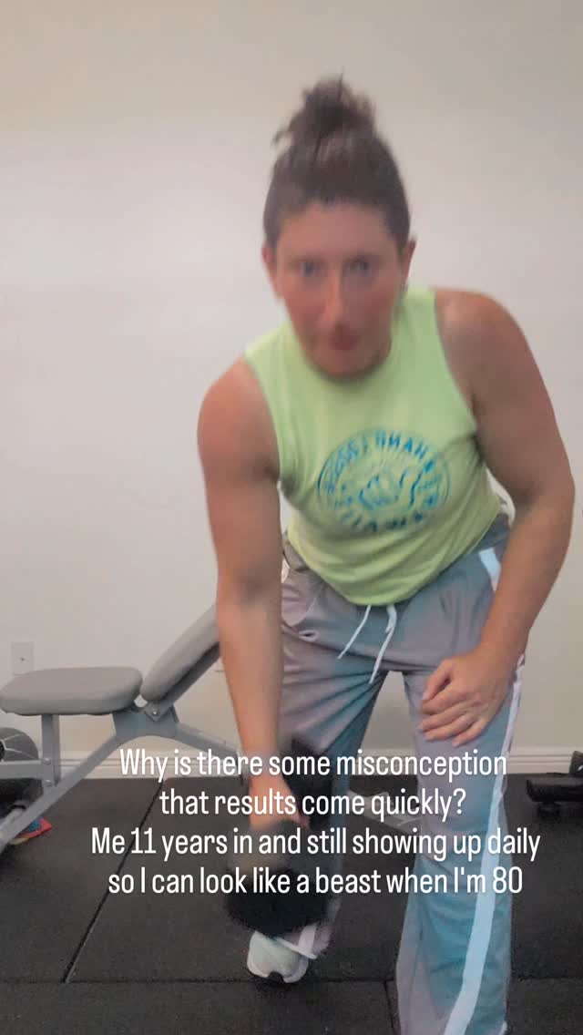 Why is there this misconception that results come quickly?
The strongest, healthiest, most confident people you see didn’t just “get lucky” in 30 days or 3 months. They built it through years of consistency, discipline, setbacks, lessons, and continuing to show up anyway.
Me? I’m 11 years in… and I’m still showing up daily.
Not just for today’s results, and not with expectation in any particular timeframe— but so I can still be strong, capable, energized, and looking like a beast at 80. 💪🏼
Fitness isn’t a temporary fix.
It’s an investment in your future self.
The goal isn’t to be perfect for a few weeks or months.
The goal is to become the kind of person who never quits on themselves.
If you’re ready to stop chasing quick fixes and finally build a lifestyle that lasts, drop “S.O.S” below or DM me. Let’s create a long-term game plan that fits your life and goals.
#LongTermResults #FitnessLifestyle #StrongAtAnyAge #ConsistencyWins #HealthyAging