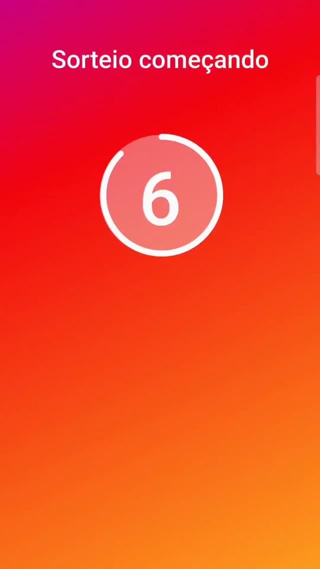 Video do sorteio realizado no app Giveaway Picker.
