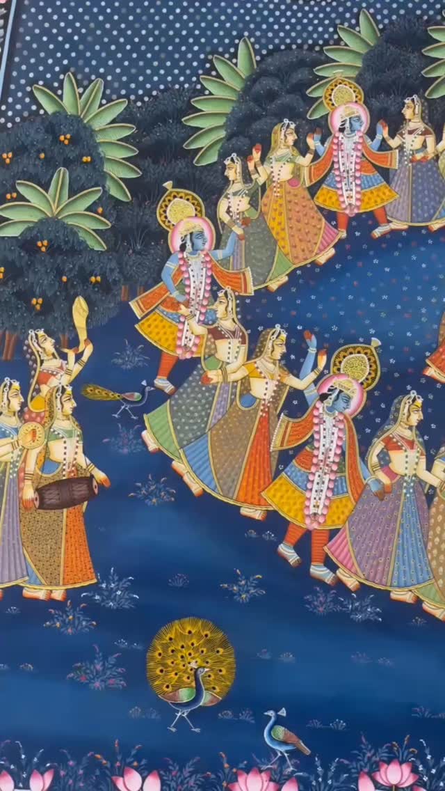 🌸 Pichwai Elegance by Visvakrit 🌸
A canvas where devotion meets artistry—
each brushstroke carrying the fragrance of Vrindavan,
each motif whispering the eternal leela of Shreenath Ji. ✨
🕉️ More than art, it is energy—
a sacred presence that transforms walls into sanctuaries,
inviting serenity, abundance, and divine grace.
Dm on +919266886221
#Visvakrit #PichwaiArt #SacredCanvas #IndianTradition #DivineResonance ArtWithSoul