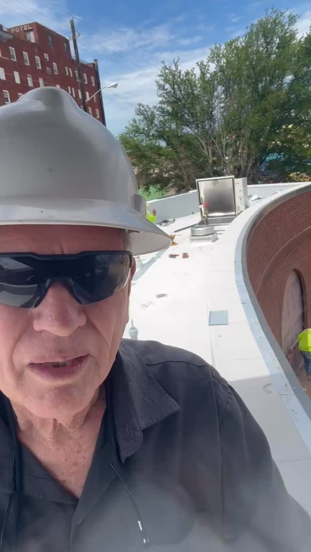 Sheet metal trim on the roof.