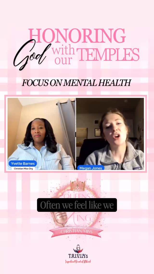 “Do you struggle to understand that as a Christian you will still face struggles in your life? But the Bible promises that our sovereign Lord is with us and has a plan for all of us.” 🤍
This was just a small piece of the beautiful conversation we had during last night’s livestream with Psychiatric Mental Health Nurse Practitioner, Megan Jones. We talked about faith, not being afraid to seek help, practical ways to care for our mental health, and even a few things we should avoid in order to protect it.
One of the biggest reminders from the night: following Christ does not mean we never face hardship… it means we never face it alone. 🙏🏽 Thank you, Megan, for sharing your beautiful testimony and your expertise. To hear the full conversation visit our Facebook page (@christianmisspageant).
#christianmiss #mentalhealthawarenessmonth #honorgod