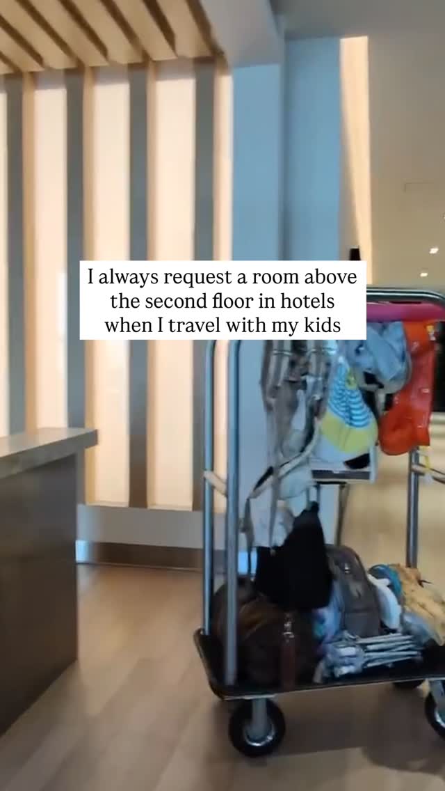 as much as possible, I always request above the second floor when I book a hotel with my kids.
most parents with strollers ask for ground floor. I used to do the same thing.
then I started thinking about it differently. ground floor and first floor rooms are the most accessible from outside. windows, sliding doors, patio access. easier to reach from the outside than any other floor.
and the second reason: my toddler can unlock a sliding door. on a ground floor patio facing a public area that is a problem I do not want to have.
I still bring the stroller. I just take the elevator.
save this and share with every parent you know who stays in hotels with kids 👇
#travelmomwithkids #hotelsafety #momsafetytips
