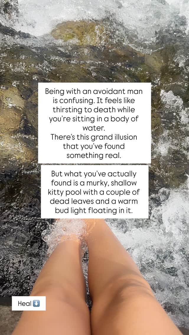 We’re all just waiting for the mental health world to understand that dismissive avoidant ‘attachment style’ is just as damaging to be around as a narcissism. These men will reel you in, break your heart, blame it on you and walk away without giving you an ounce of closure. And they play the long game. Most women that come out of these relationships were in them for 5 to 25 years… they feel depleted disoriented and crippling self-doubt. Sometimes it feels like you will never recover from the pain where the loops your brain is running in because it’s trying to make sense of behavior that doesn’t make any sense at all.
There is a way through. But a formula needs to be followed. It’s not going to happen overnight and you’ve got to grieve. Find your anger and feel it fully address the parts of yourself that have always self abandoned in someway or succumb to self doubt. Then we reinstall the confidence bigger better and more beautifully than ever before . And then we get your nervous system comfortable with real love and partnership.
There are layers to this like tiramisu. But the outcome is You are more potent, powerful, magnetic, and wise than ever before.
Are you ready to get over that dismissive avoidant man? Send me a DM. In 90 days you won’t just be over him you’ll be stepping into your new life with confidence.
