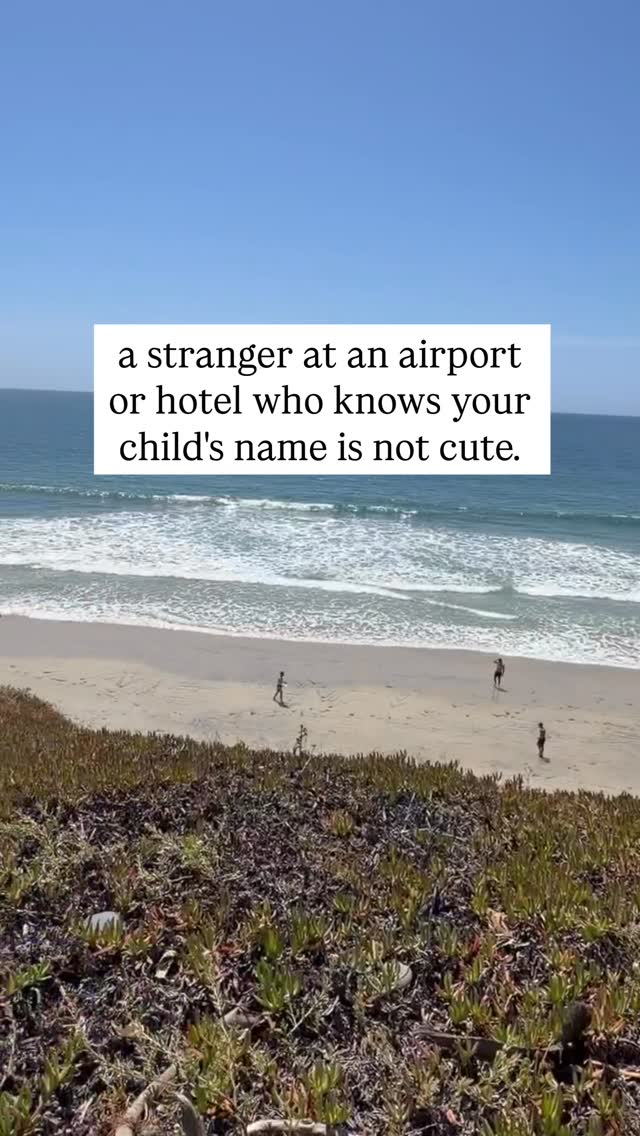 I never put my kids' first names on their bags, backpacks or luggage tags when we travel.
it is false familiarity. and children are wired to trust adults who already seem to know them.
we teach our kids that strangers are people they do not know. but a stranger who says "hi is that you Emma, are you lost?" does not feel like a stranger to a small child. that is exactly the problem.
what I use on every bag: our family surname and a phone number. that is all an airline needs if a bag gets lost anyway. the first name helps a stranger, not you.
check their bags tonight. seriously.
save this and send it to every parent you know 👇
#travelmomwithkids #childsafety #momsafetytips