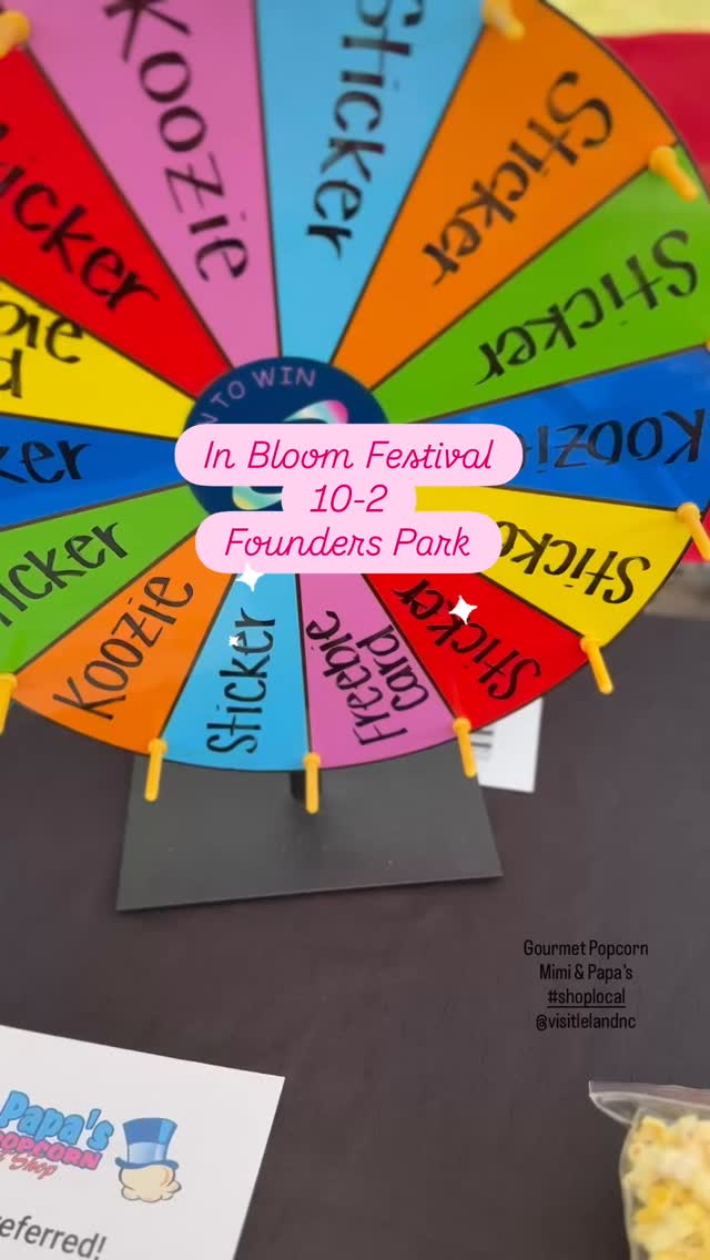Pop by to see us!
Music, food, art, plants, and of course POPCORN!
We’ll be at Founders Park from 10-2 and the shop is open 12-9pm as usual!
Shop:
324 Village Road
Leland, NC
Turn as if you’re going to Domino’s Pizza and we’re in the building directly behind them!