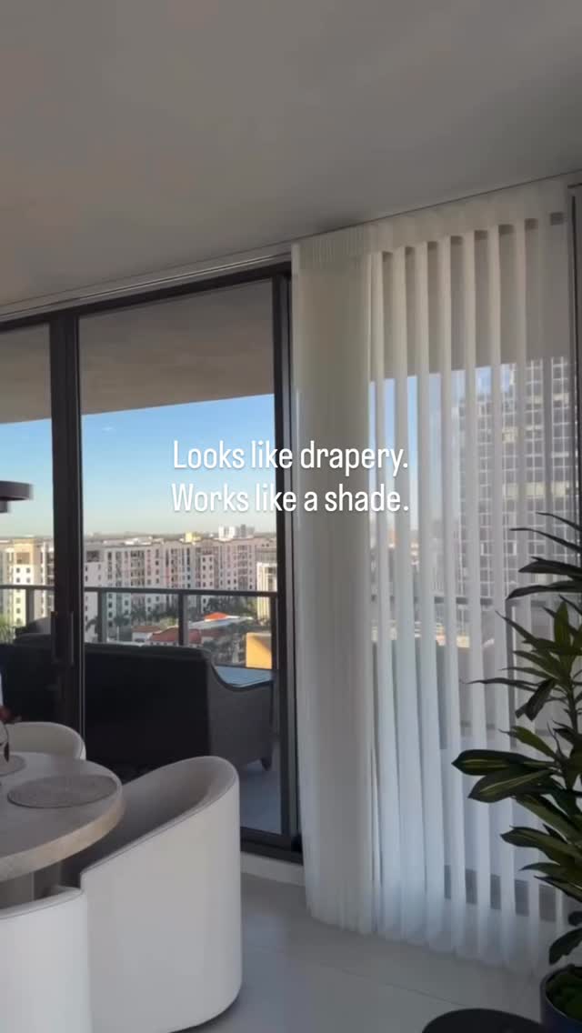 This isn’t just drapery—it’s a smarter way to live with your light and privacy.
With SmartDrape™ from Norman Window Fashions, you get the soft, elegant look of fabric combined with the function of a modern shade. Open them fully for natural light and a clear view, or close them for instant privacy—without losing the beauty of your space.
And when your hands are full? Just tap to open or close. Motorized control brings effortless comfort into your everyday routine.
Soft. Functional. Smart by design.