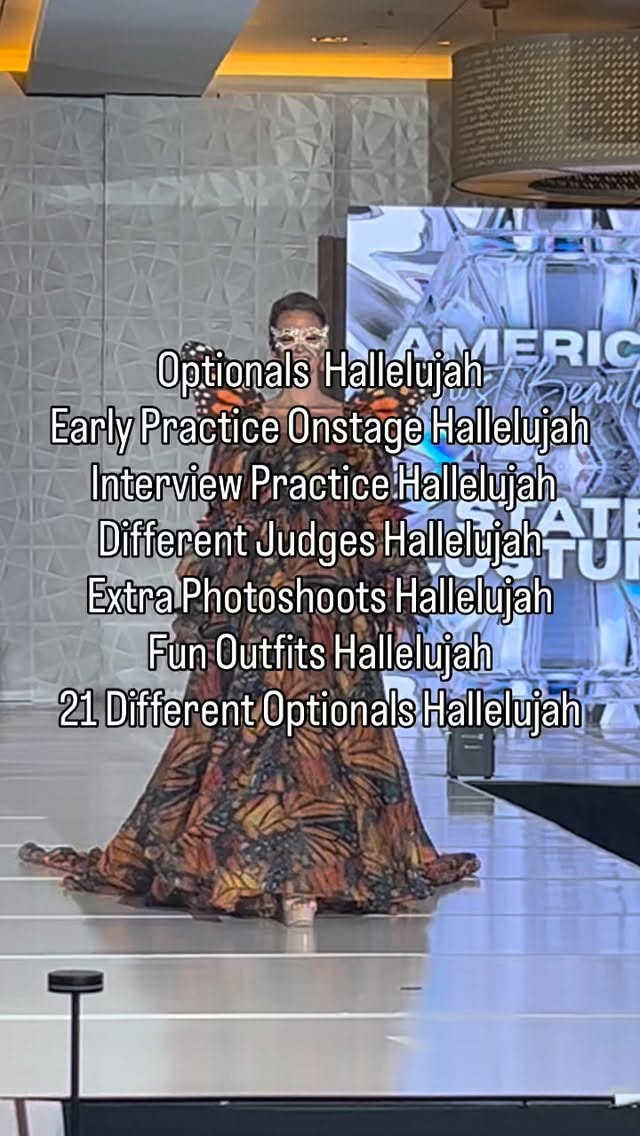 We love optionals! But in case you need more reasons to sign up: It’s a chance to compete onstage BEFORE the actual pageant, a chance for private interviews with optionals judges before your actual pageant interview, fun outfits you wouldn’t normally wear for competition, unique categories to highlight your talents, photoshoot competitions, and application only optionals that don’t require a physical competition! With so many to choose from, there’s something for everyone! It’s a great way to have fun, win some awards and get practice before the actual pageant completion even begins!
Enjoy some BTS clips of some of last years state costume competition! #AMBPageants.