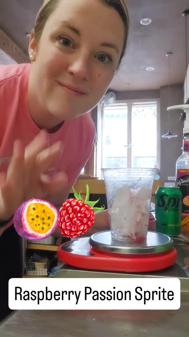 Have you tried the Raspberry Passion Sprite drink?!
It might give you a little pucker from the passionfruit syrup but it screams summertime!
It's prime season for the Sips of Joy Dirty Soda drinks! We love the sunshine and dirty sodas!
