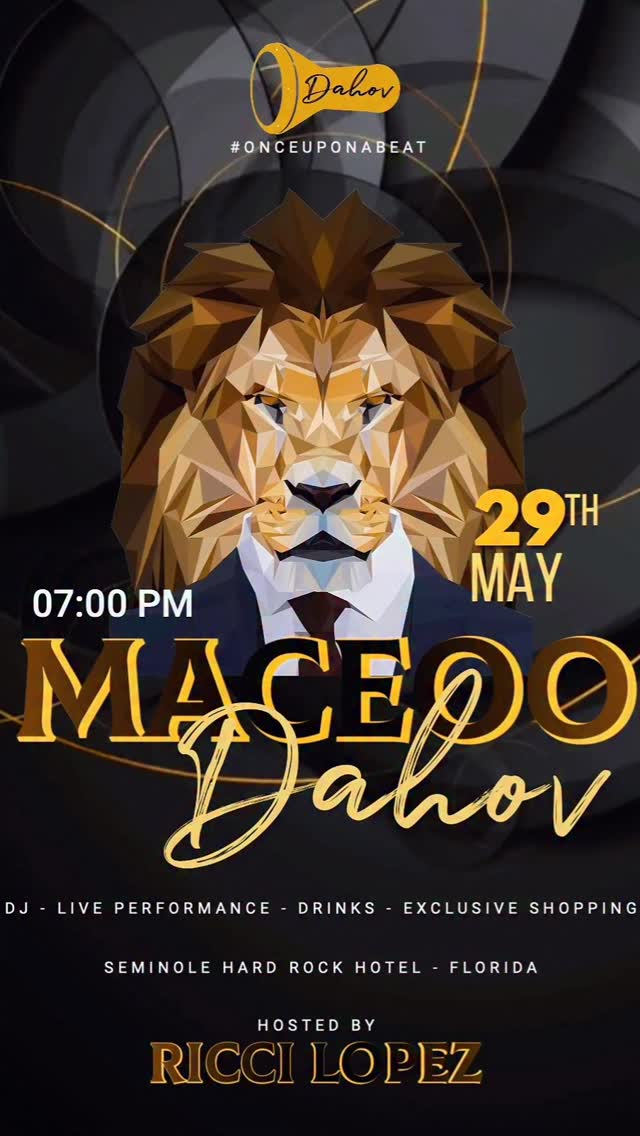 MACEOO x DAHOV x RICCI LOPEZ
Exclusive Shopping 👔 - Music🎶 - Show🥁
#OnceUponABeat #hardrock #miami #dahov #shopping