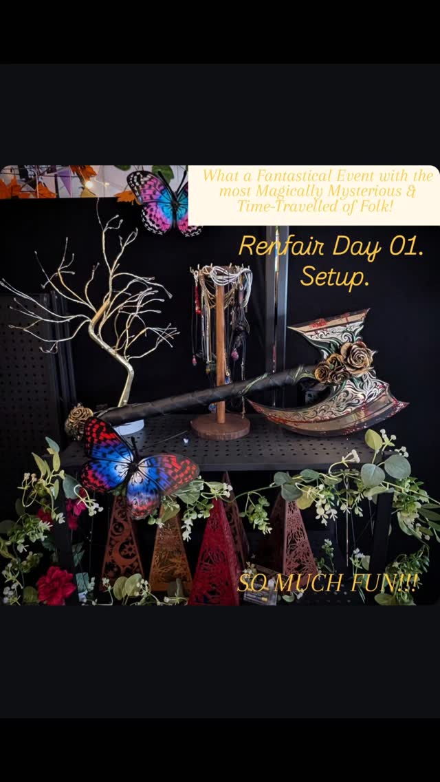 Curses backfired, wild lanterns appeared & the travelling folk were adorned in splendor that set my evil elvish heart aflame with envy!
A little reel of Renfair Day 01 as a vendor in the Goblins Bazzaar @melbourne_renfair ♡♡♡
What an awesome weekend... I'm still packing and unpack today wgile making remedies to fix the curse that backfired, so look forward to my social media promo soon on insta ❤️🔥🦋✨️
#renfaire #melbournerenfair #vendor #handmade #lovedit