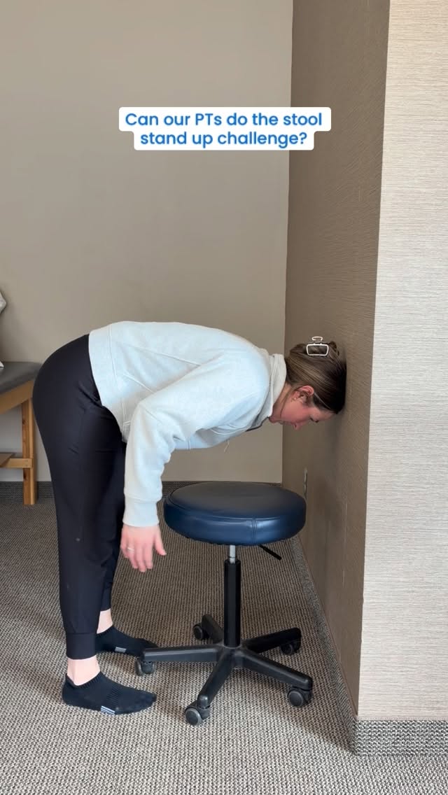 Looks like we have inconclusive results but here is how you can do it:
- Take 3 steps back from the wall
- Bend from your hips while you keep your knees straight
- Lift the stool to your chest
- Take your head off the wall and stand up straight
Do you think you can do it?