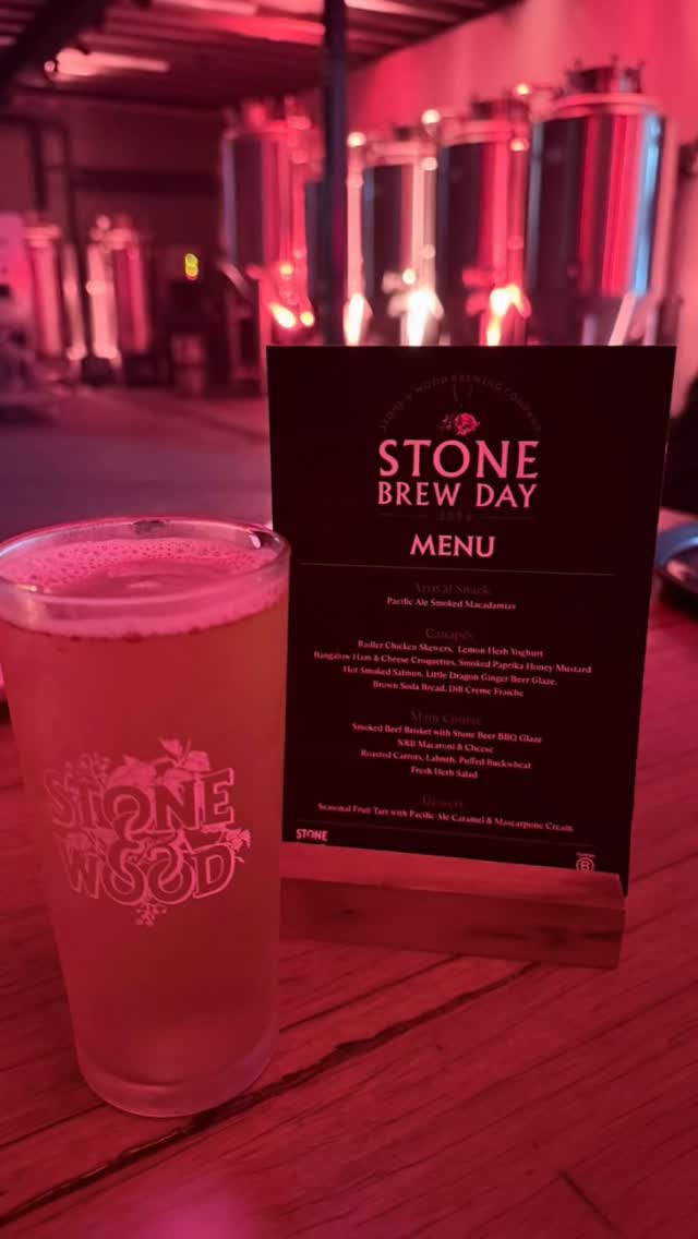 Stone Brew Day 2026 — one of my favourite events of the year.
Every winter since 2008, volcanic stones — brought home from Fiji by founder Brad Rogers — are heated over a woodfire then lowered into the kettle. An ancient brewing ritual kept alive in Byron Bay, creating Stone & Wood’s limited-release woodfired porter, Stone Beer.
A behind-the-scenes look at the brew from the very first moment, followed by a beautiful seated dinner. What a night. 🍺
The 2026 batch gets tapped at Festival of the Stone on Saturday 20 June — can’t wait. 🎶
@stoneandwoodbyronbay
#StoneBrewDay #StoneBrewDay2026 #StoneAndWood #StoneBeer #ByronBay CraftBeer WoodfiredPorter FestivalOfTheStone